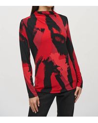 Joseph Ribkoff - Abstract Print Mock Neck Top - Lyst