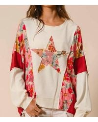 Bibi - Mixed Print Knit Top - Lyst
