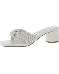 Calvin Klein - Faux Leather Slip-on Strappy Sandals - Lyst