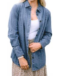 Pretty Bash - Denim Button Up Jacket - Lyst