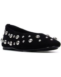 Xti - Suede Studded Ballet Flats - Lyst