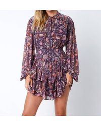 Olivaceous - Floral Ruffle Dress - Lyst