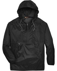 Harriton - Packable Hooded Nylon Jacket - Lyst