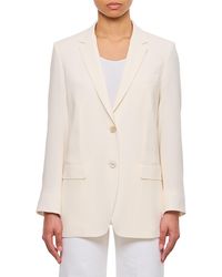 Alberto Biani - Slim Fit Blazer With Pointed Lapels And Flap Pockets - Lyst