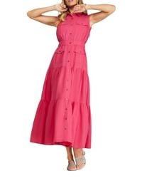 She + Sky - Button Down Tiered Maxi Dress - Lyst