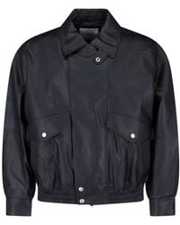 DUNST - Faux Leather Bomber Jacket - Lyst