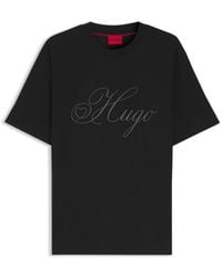 HUGO - Embroidered-Logo T-Shirt - Lyst