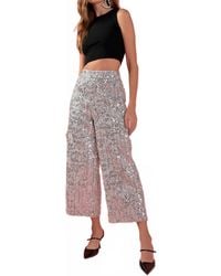 English Factory - Sequin Tweed Culotte Pants - Lyst