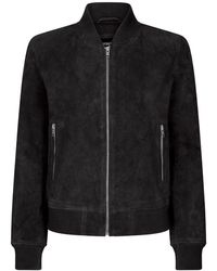 TruClothing - Varsity Suede Bomber Jacket Leather - Lyst