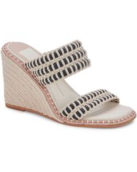 Dolce Vita - Abigal Faux Leather Slip On Wedge Sandals - Lyst