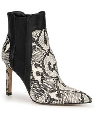 New York & Company - Animal Print Pointed Toe Ankle Boots - Lyst