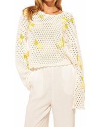 John + Jenn - Crochet Sweater Top - Lyst