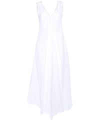P.A.R.O.S.H. - Flowing Maxi Dress With Deep V-Neckline - Lyst