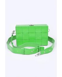 Fashnzfab - Weaved Textured Box Crossbody Bag - Lyst