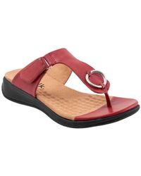 Softwalk - Talara Sandal Dark Round Toe Slip-On Thong Jobb1355 - Lyst