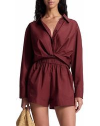 A.L.C. - Leo Cropped Long Sleeve Shirt - Lyst