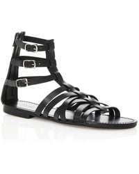 Aqua - Emil Leather Strappy Gladiator Sandals - Lyst