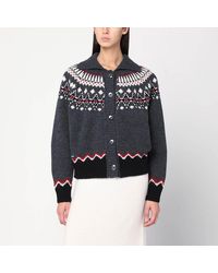 Alanui - Fair Isle Patterned Cardigan - Lyst
