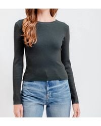 The Workshop - Basics Crewneck Ribbed Sweater - Lyst