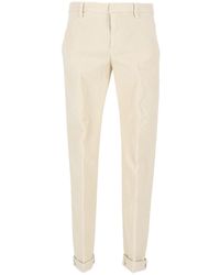 Dondup - Gaubert Slim Fit Tapered Cuffed Trousers Straight-Leg Pants - Lyst
