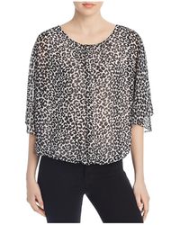 Vince Camuto - Animal Print Batwing Sleeve Blouse - Lyst