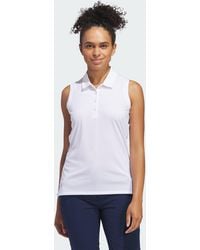 adidas - Ultimate365 Solid Sleeveless Polo Shirt - Lyst