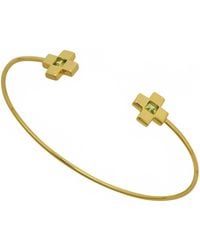 Goldbug Collection - Cross Bangle Bracelet - Lyst