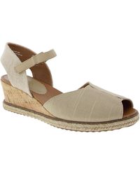 BareTraps - Odetta Adjustable Canvas Wedge Sandals - Lyst