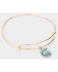 Fashnzfab - G- Embellished Initial Monogram Charm Bracelet - Lyst