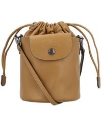 Longchamp - Le Pliage Xtra Xs Leather Bucket Bag - Lyst