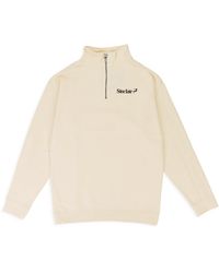 Sinclair - Quarter Zip Cream Sweatshirt - Lyst