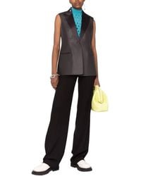 Ferragamo - Tailored Leather Blazer - Lyst