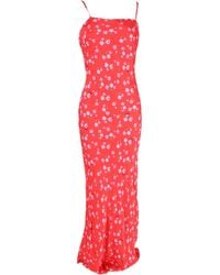 ROTATE BIRGER CHRISTENSEN - Floral-Print Satin Maxi Dress - Lyst