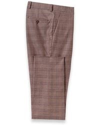 Paul Fredrick - Plaid Wool Blend Flat Front Suit Pants - Lyst
