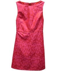 Alice + Olivia - Pink Leopard Print Sleeveless Sheath Dress - Lyst