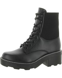 Marc Fisher - Lamit 2 Faux Leather Ankle Combat & Lace-up Boots - Lyst
