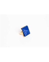 Avenue Chic - Exotic Leather Pyramid Ring - Lyst