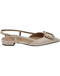 Madison Maison - Leather Lavanda Sling Back Flat - Lyst