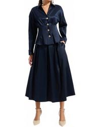 Joseph Ribkoff - Stretch Taffeta Fit & Flare Blouse - Lyst