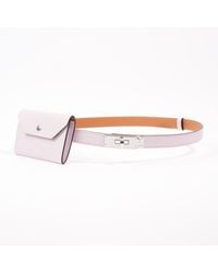 Hermès - Kelly Pocket 18 Belt Pale Calfskin Leather - Lyst