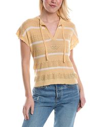 Central Park West - Alma Tie V-neck Wool-blend Sweater - Lyst
