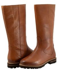 Trotters - Franki Boots Leather Mid-Calf Round Toe Jobb173 - Lyst