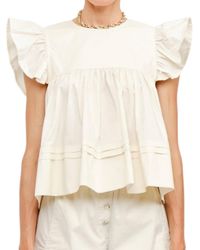 SOFIA The Label - Leah Babydoll Top - Lyst