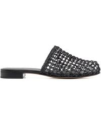 Ferragamo - Ferragamo Woven-Design Leather Mules - Lyst