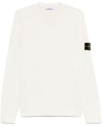 Stone Island - Classic Crew Neck Sweater With Ribbed-Knit Edges - Lyst