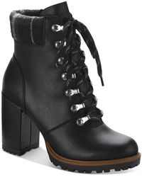 Sun & Stone - Octavia Faux Leather Ankle Combat & Lace-up Boots - Lyst