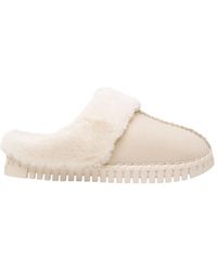 Ilse Jacobsen - Tulip Faux Fur Trimmed Slippers - Lyst