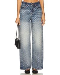 Monse - Denim Jeans With Crystal Studs - Lyst