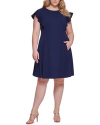 DKNY - Plus S Polyester Fit & Flare Dress - Lyst