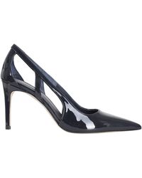 Stuart Weitzman - Stuart Power Cutout Pointed Stiletto Leather Pumps - Lyst